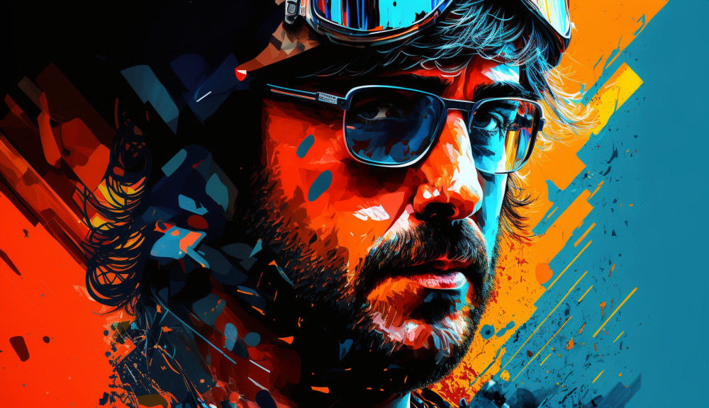 Canvas Wall Art - Fernando Alonso Abstract  Image - B1562 - [120 x 80 cm]