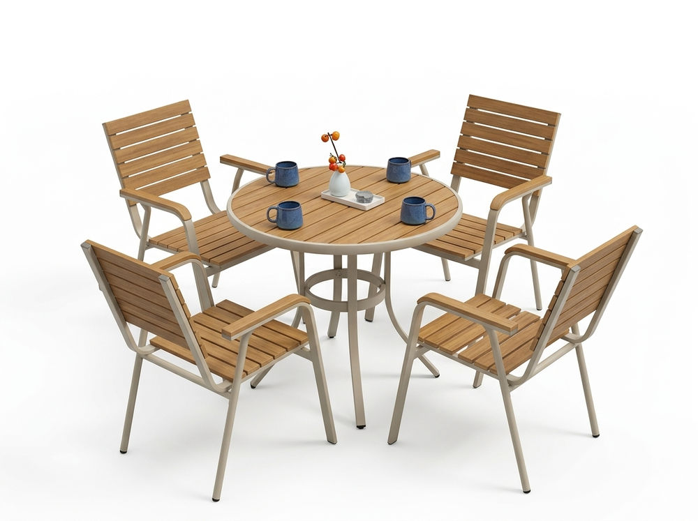 Elegant Round Outdoor Dining Set