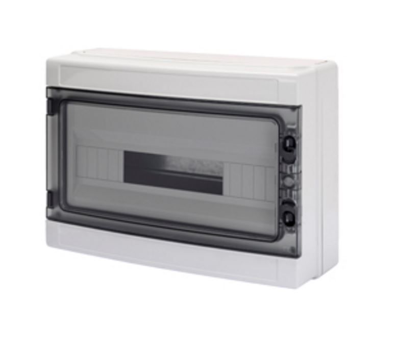 Surface DB 1x18M Smoked Door IP65