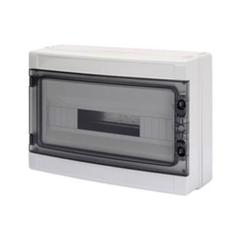 Surface DB 1x18M Smoked Door IP65