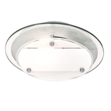 Mirror and Frosted Glass with Polished Chrome Clips