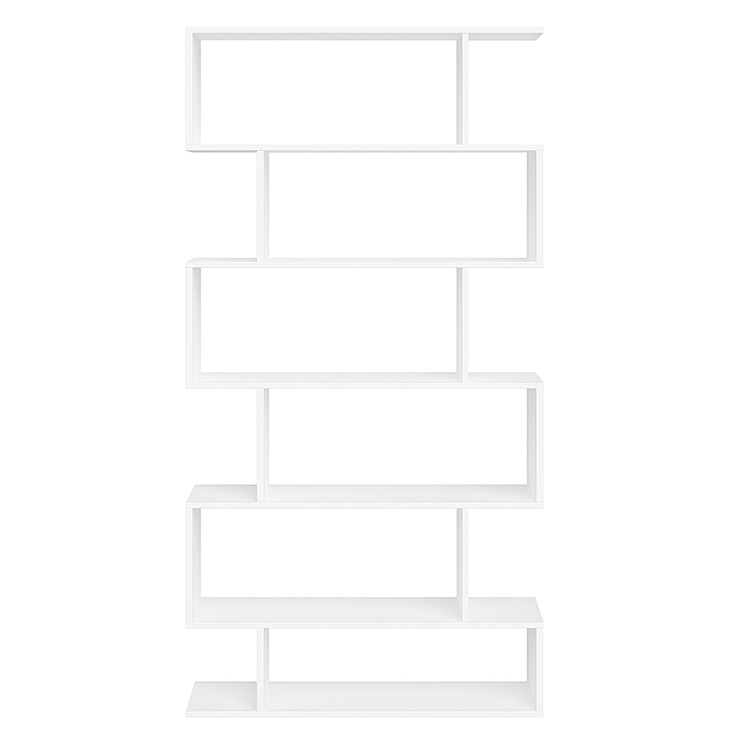 LAZAVA 6-Tier Freestanding Modern Bookcase Display Shelf White Storage Unit