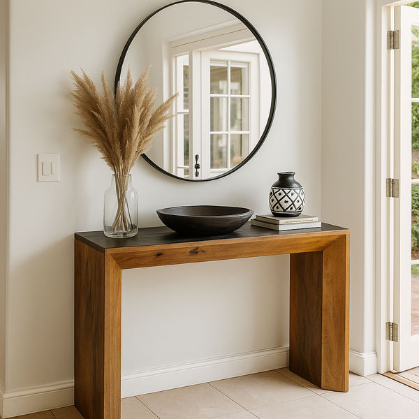 KC FURN – 120cm Column Mango Wood Console Table
