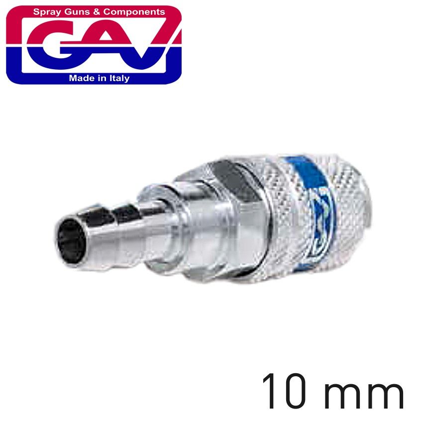Gav - Hardened Steel Quick Coupler - Hose Tail - 10mm
