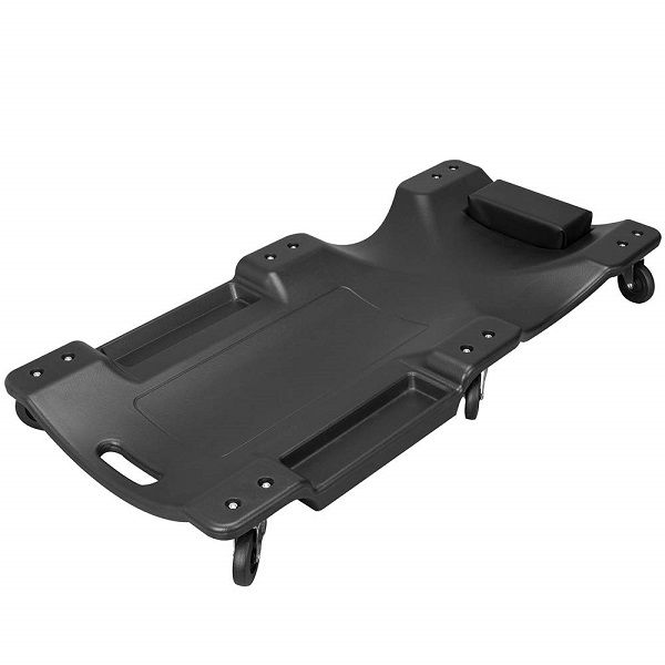 Heavy-Duty Mechanic Creeper with Wheels – Low-Profile Plastic Work Bed Cart-JG20375423