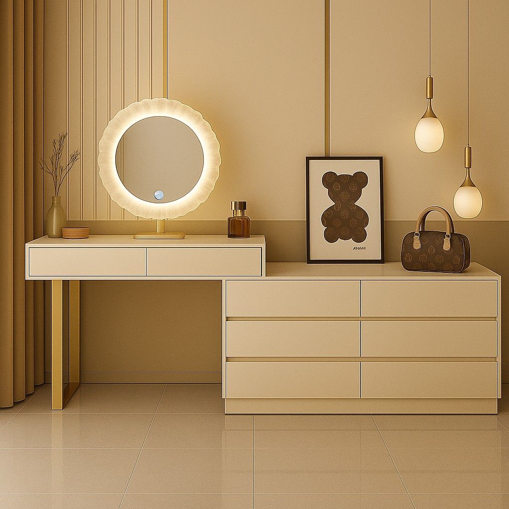 ASHER 8 Drawers Dressing Table with Mirror