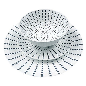 12-Piece Dinner Set-White Dots