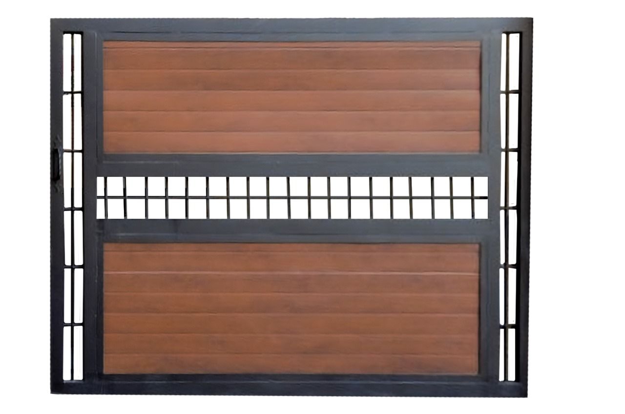 Main Sliding Gate Wood and steel gate design W 5000 x 2000mm