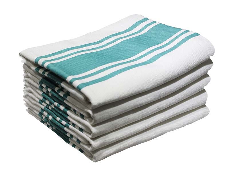 Multipurpose, Easy Fit, Absorbent Kitchen Towel - Design 2023 - 050x080cms - (05 Pc Pack) - Stripes - Aquarelle