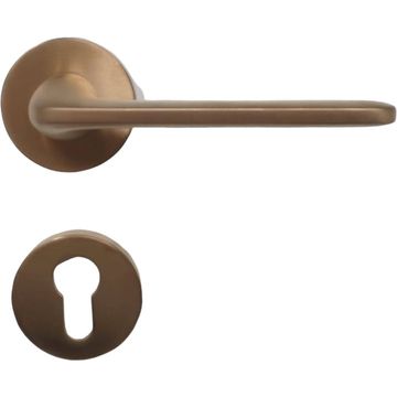 "Roboquattro" - Rose Gold Door Handles on Rose