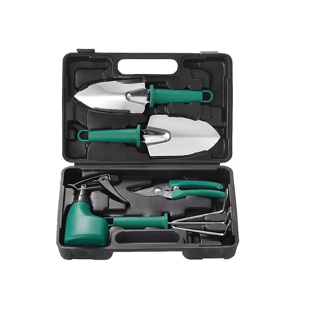 XF0903 Ergonomic Handle Garden Tool Set Green 5Piece
