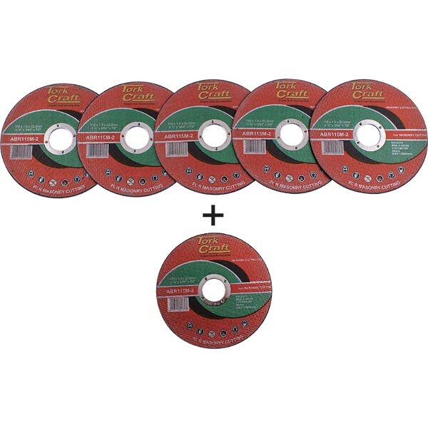 5 + 1 Free Cutting Disc For Masonry 115 X 1.0 X 22.2Mm