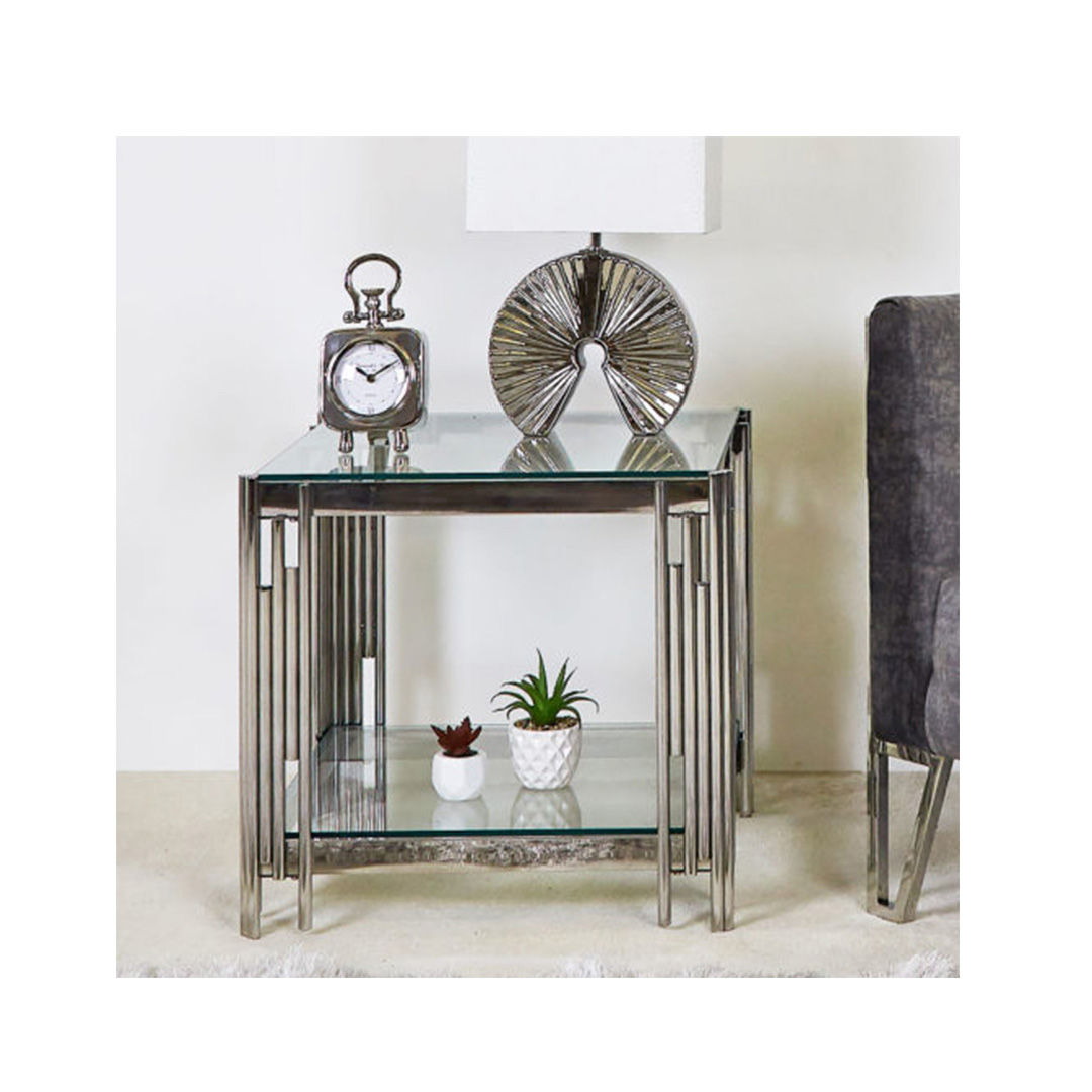 KC FURN-Sydney Side Table, Silver