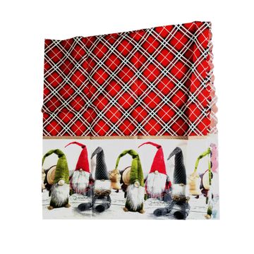 TABLECLOTH TARTAN WITH GNOMES 150X240CM