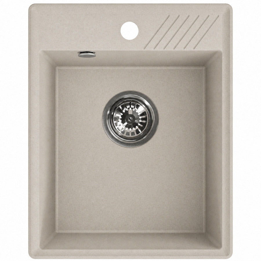 Laveo Hub 485 Granite Composite Kitchen Sink 1 Bowl - Beige (Beach Sand)