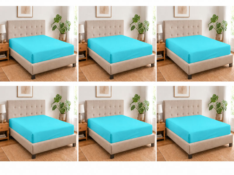 Everyday Collection Fitted Sheet - 90GSM - Peacock Blue - King XL (6pc)