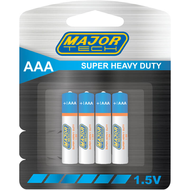 AAA Super Heavy Duty Batteries (R03P-BP4G) - Major Tech