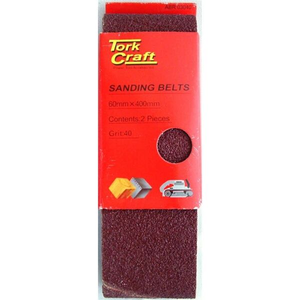 Sanding Belt 60x400mm 40Grit 2 Piece (for Triton Palm Sander) - 12 Pack
