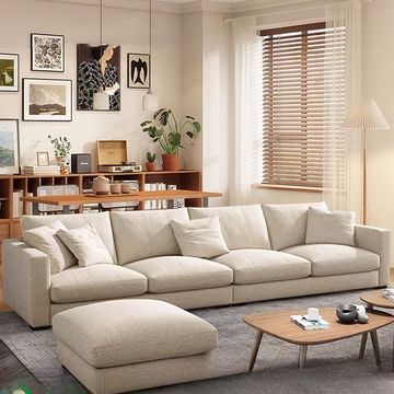 Modern Linen Nordic Style Sofa 4 seater