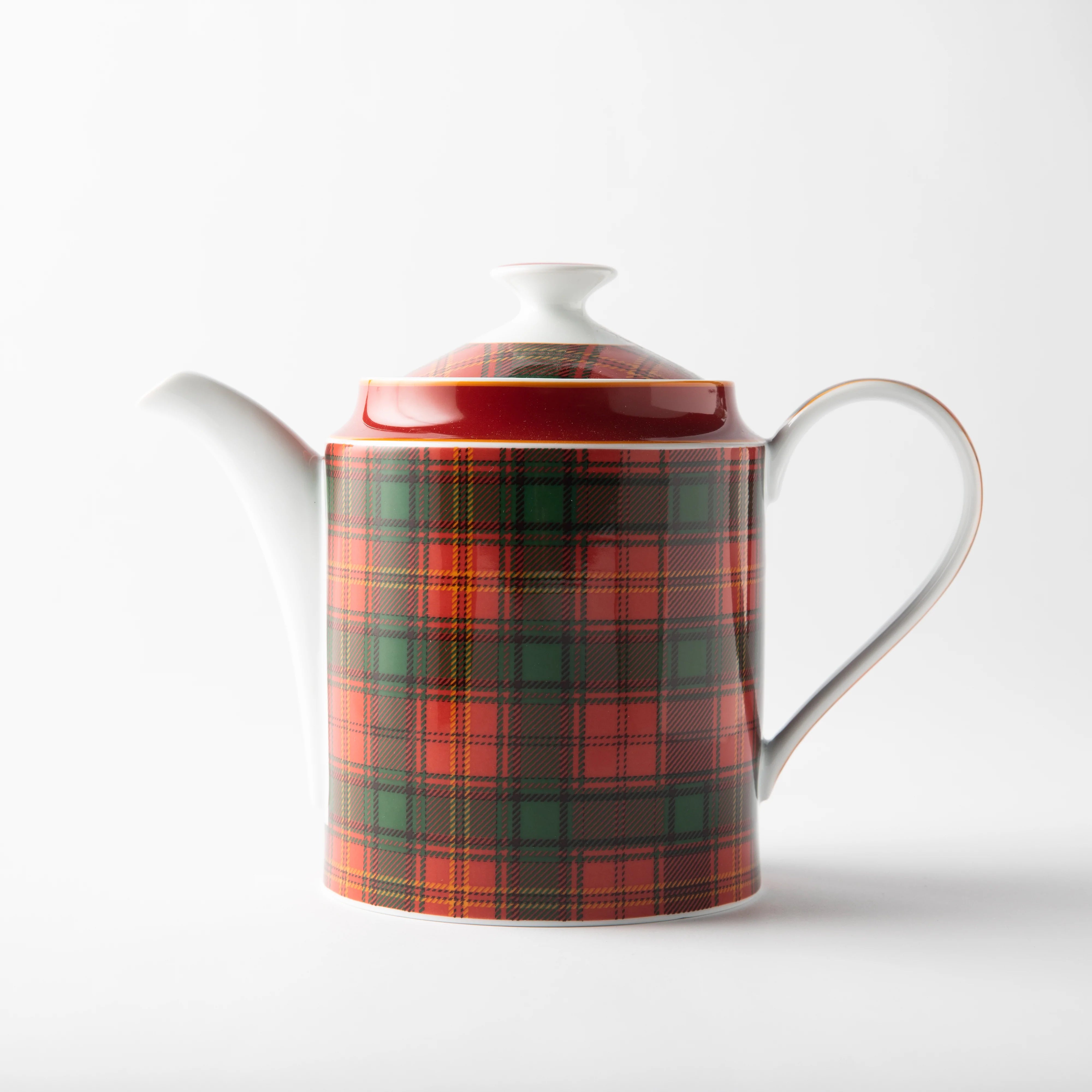 Jenna Clifford Red Tartan Tea Pot