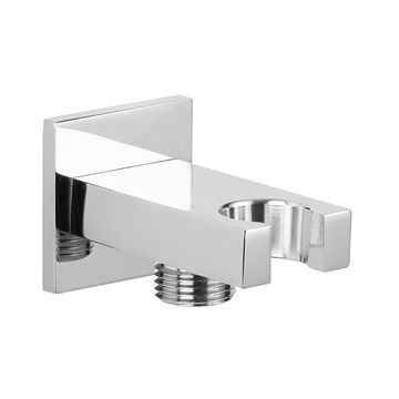 Devario Premio Shower Outlet Elbow With Holder Square Brass -Chrome