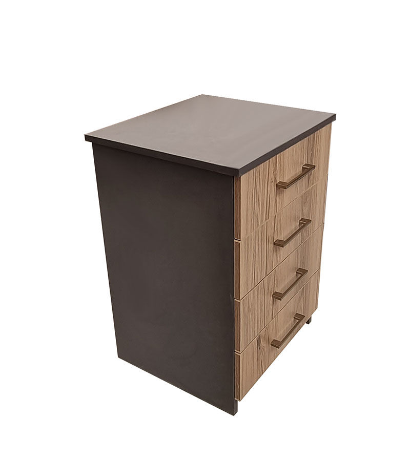 Cambridge 4 Drawer Pedestal - Storm Grey & Sahara