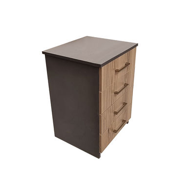 Cambridge 4 Drawer Pedestal - Storm Grey & Sahara
