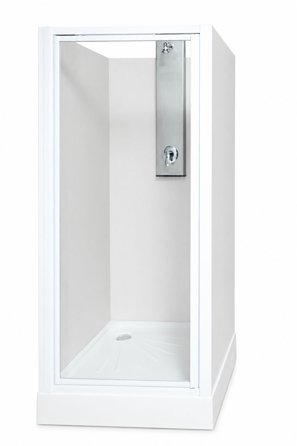 PVC SHOWER CUBICLE 900x900 Curtain and Rail