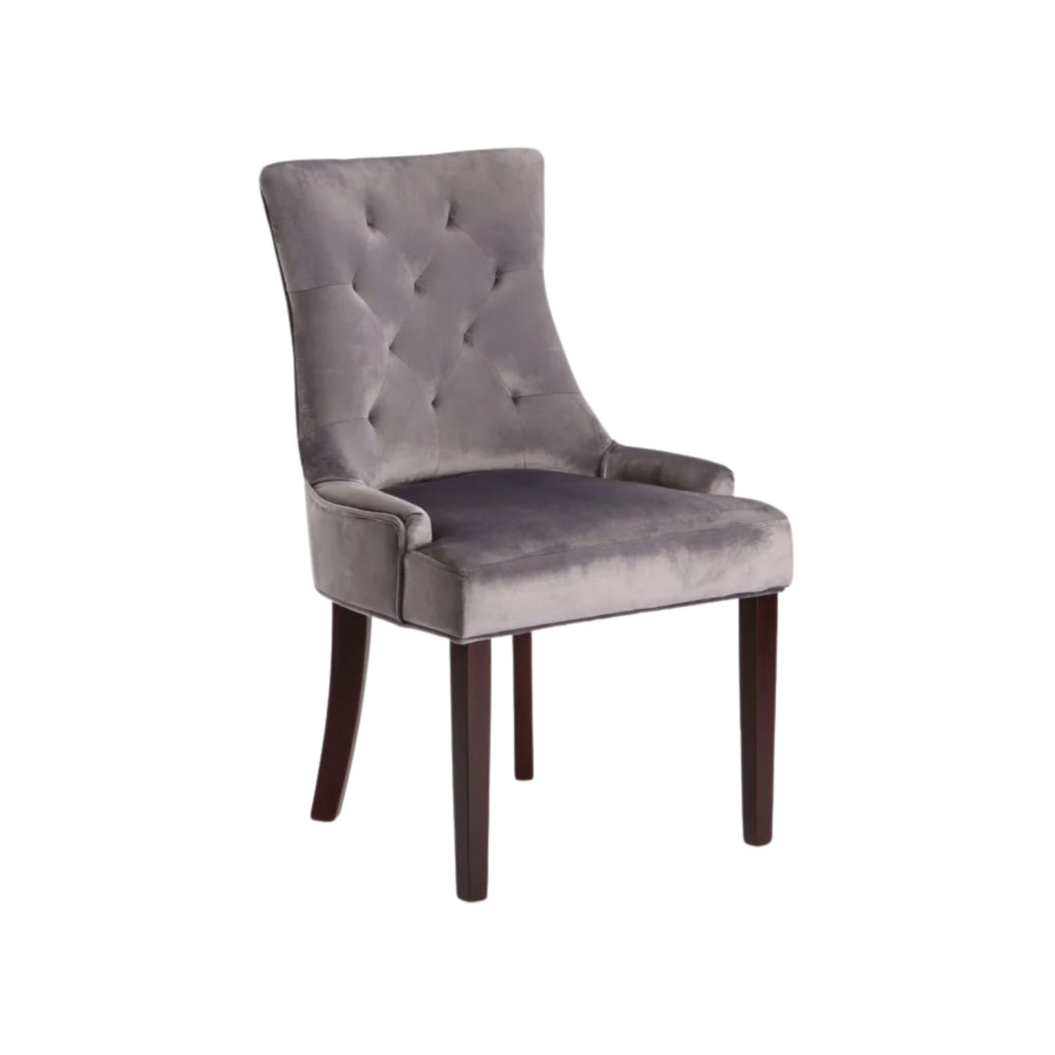 Velvet Button-Tufted Dining Chair