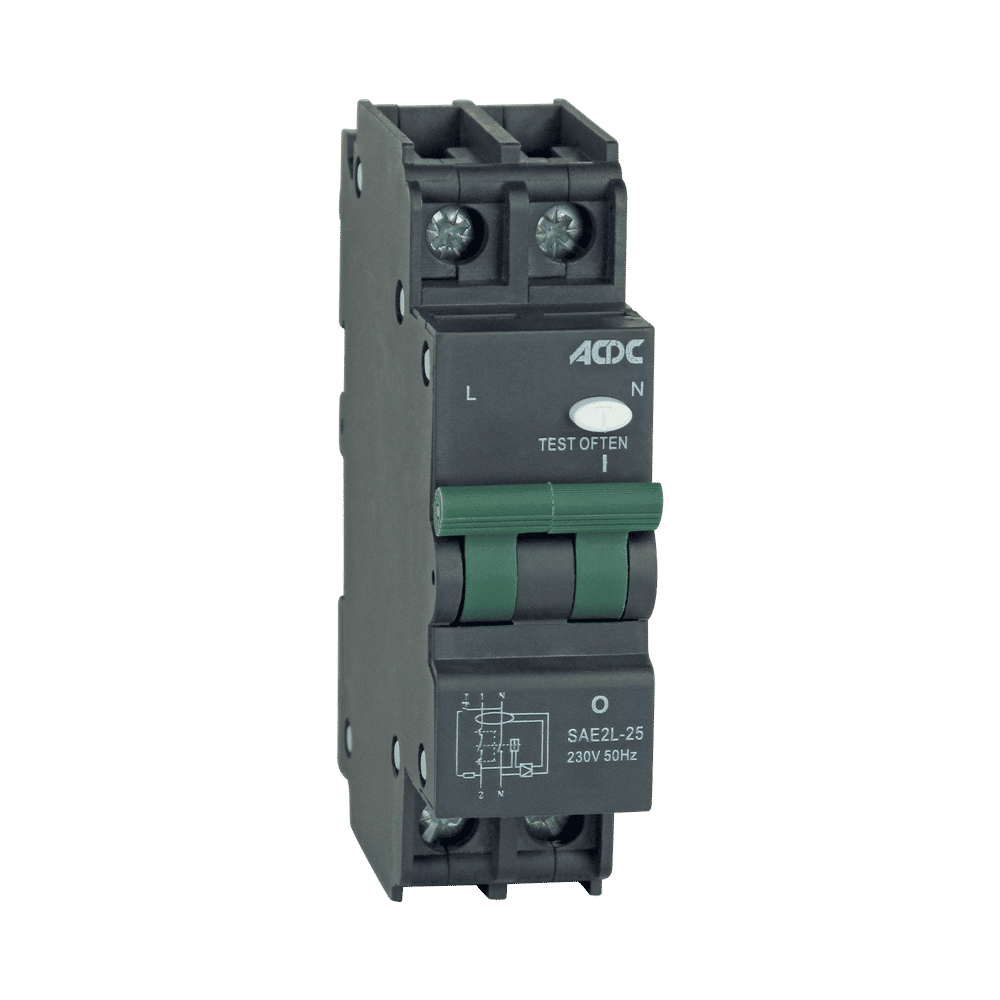 Earth Leakage Relay 2 Pole  25A Overload Protected