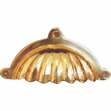 Solid brass shell shaped cup handle