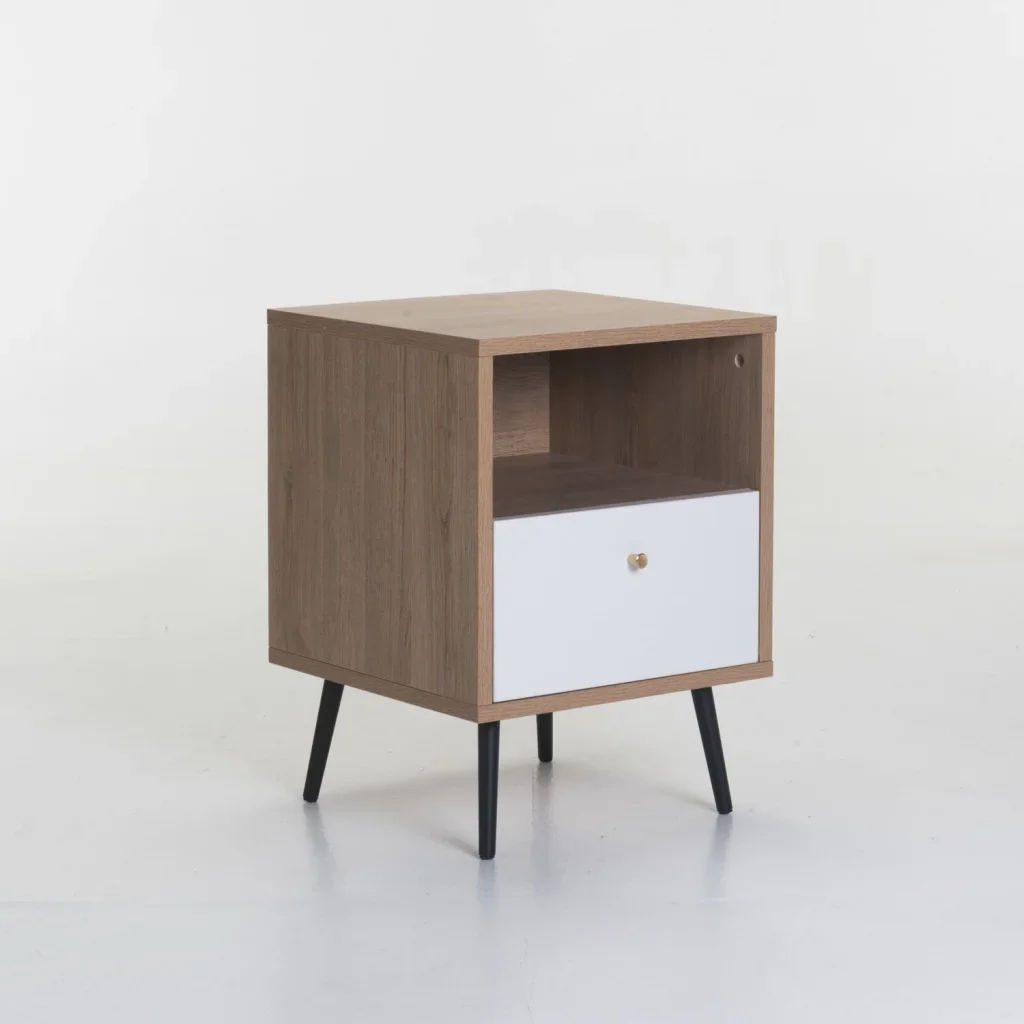 MONZA 1 Drawer Pedestal – Modern Compact Bedside Table with Storage