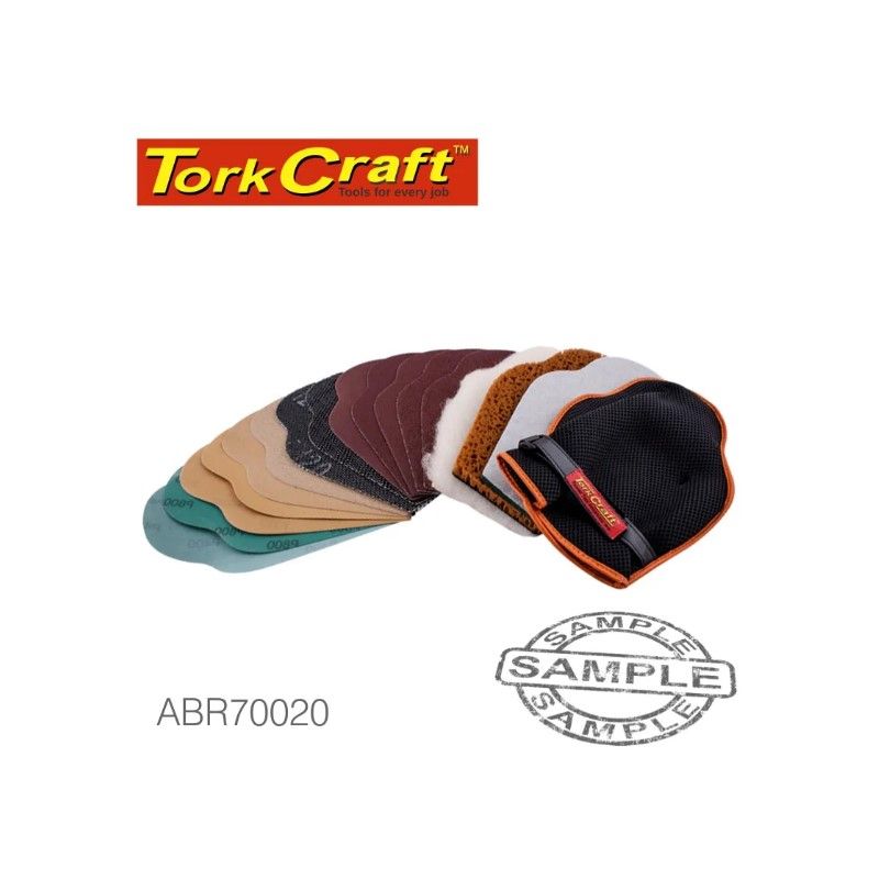 Tork Craft Sanding Glove 17 Piece Multi Use Kit Hand LEROY MERLIN