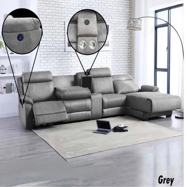 Prestige Home - Vuyo Recliner Lounge Suite - Grey 1