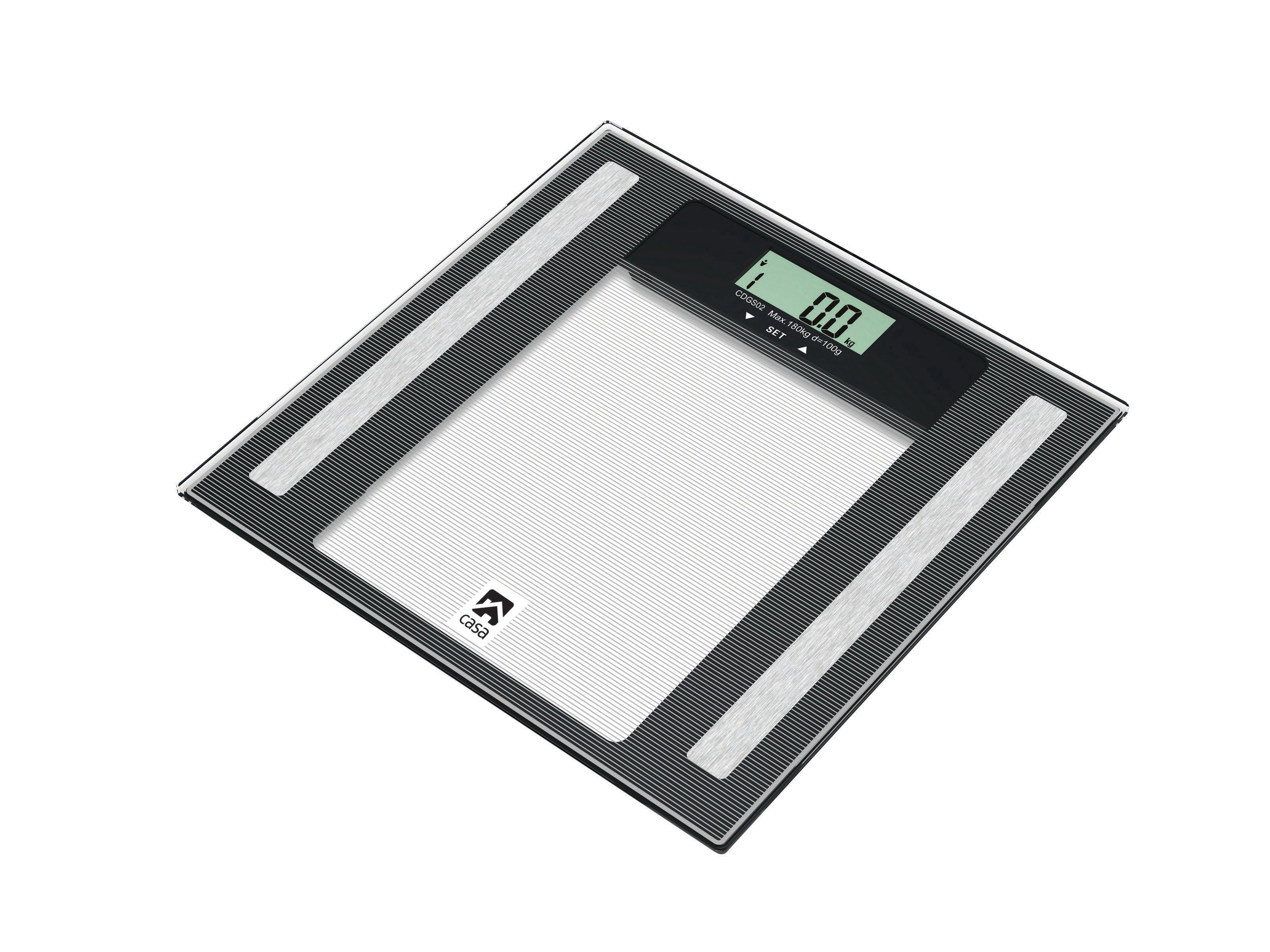 Electronic 7 In 1 Diagnostic Glass Bathroom Scale