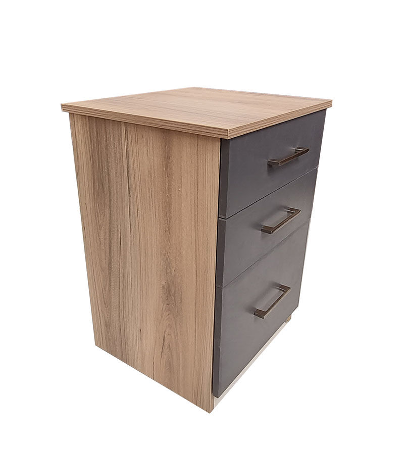 Cambridge 3 Drawer Pedestal - Sahara & Storm Grey