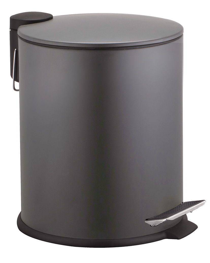 First Dutch Brands 5 Litre soft-close pedal bin Matt Grey