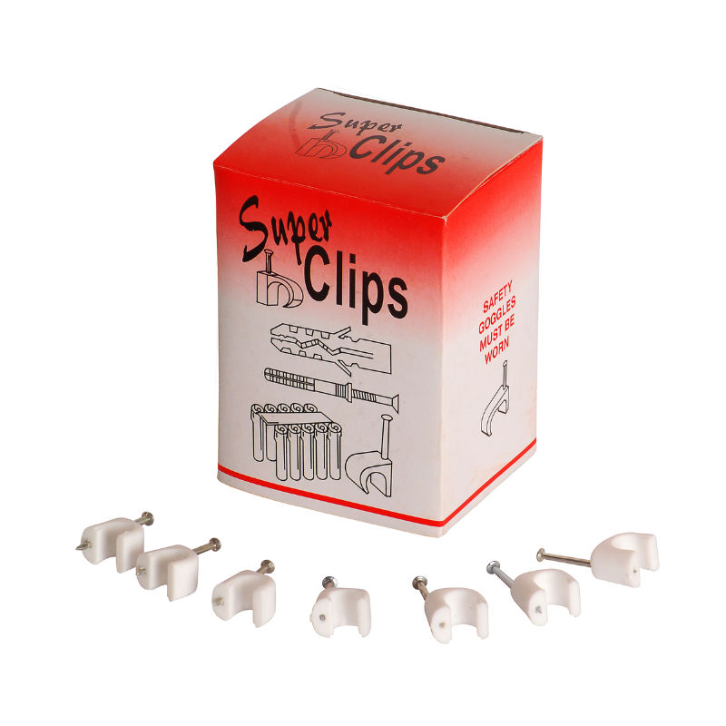 Cable Clips 7mm White (100/Pack)