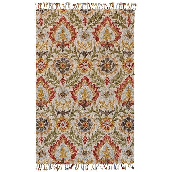 Abelia Transitional Floral Golden Olive Rug