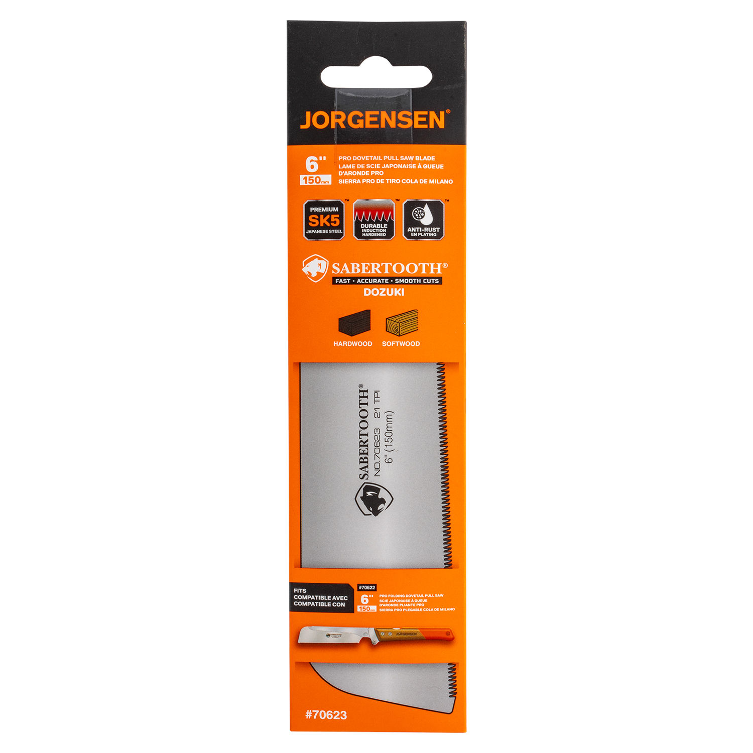 Jorgensen 150Mm Dovetail Pull Saw Blade
