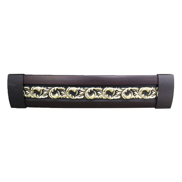Matoc 106mm Curtain Pelmet - Leaf - Mahogany Brass - 4.0m