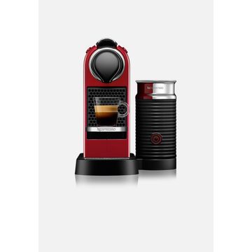 Nespresso Citiz Automatic Espresso Machine With Aeroccino Milk Frother - Cherry Red