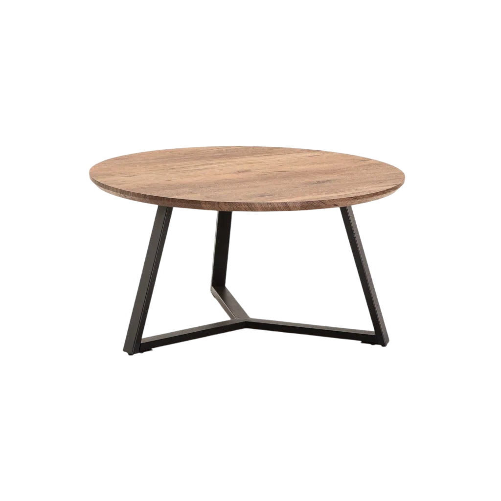 Vividitto - Miller 80cm Round Coffee Table - Walnut