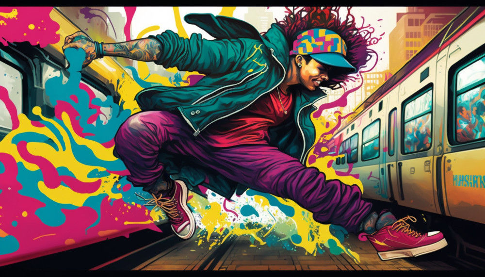 Canvas Wall Art - Canvas Wall Art – Young Person Breakdancing - B1145 - [120 x 80 cm]