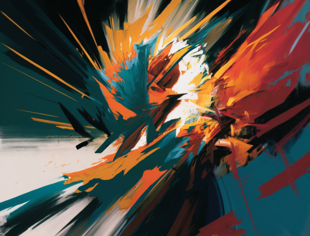 Canvas Wall Art - Canvas Wall Art: Abstract Expressionist Painting - B1288 - [120 x 80 cm]