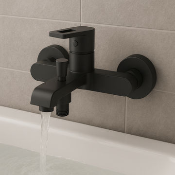 Calabria Bath Mixer - Matt Black