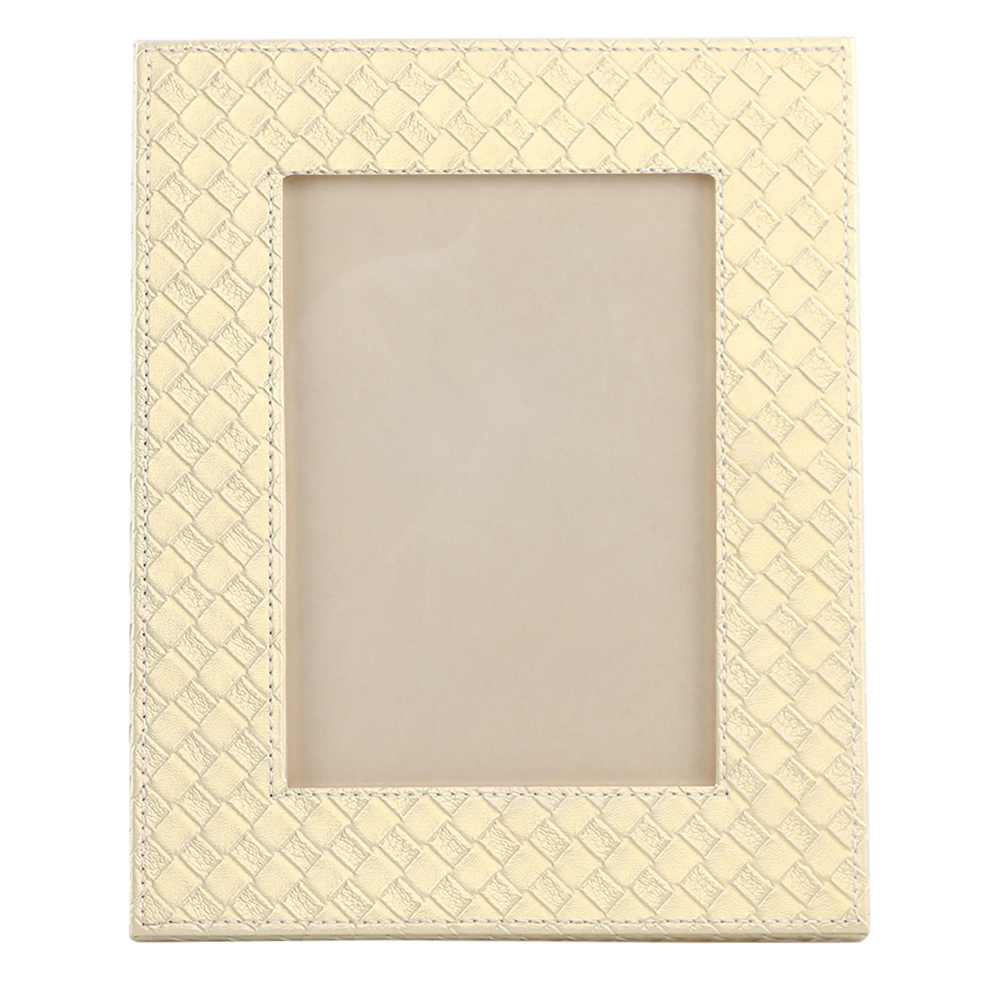 Luxury PU Leather Woven Photo Frame - 7 Inch