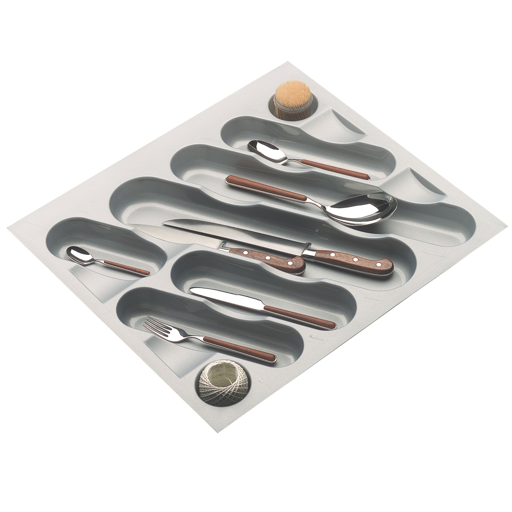 ROCO Cutlery Tray Metallic Grey 500mm Unit