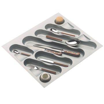 ROCO Cutlery Tray Metallic Grey 500mm Unit