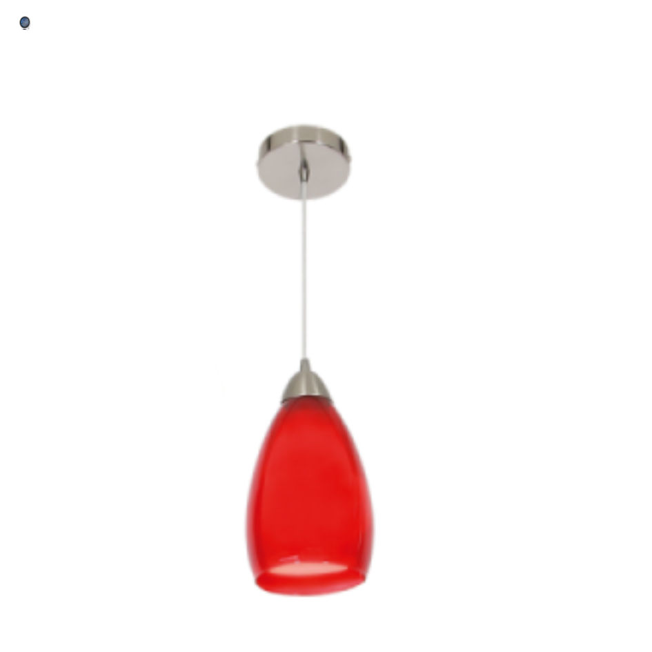Satin Chrome Pendant with Double Glass Clear